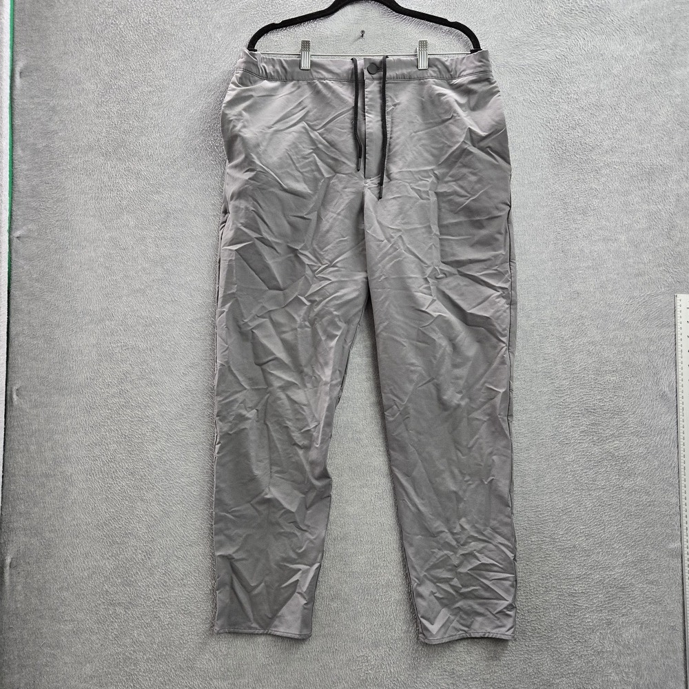 Banana Republic Men Activewear Pants 36X32 Gray Jogger Zipper Tapered 28" Inseam